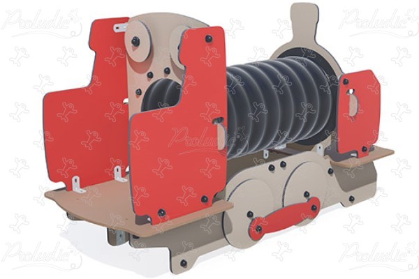 Locomotief rood J2617 speeltoestellen gethematiseerde speelcombinaties city afbeelding 3d