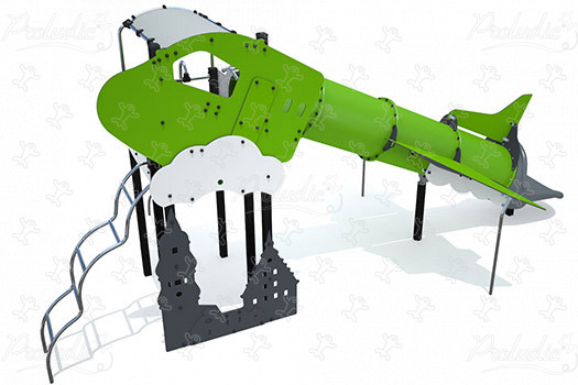 Vliegtuig J2689® speeltoestellen gethematiseerde speelcombinaties city afbeelding 3d