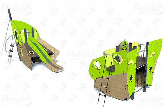 Keo schip klein J2755-M speeltoestellen gethematiseerde speelcombinaties aquatica afbeelding 3d