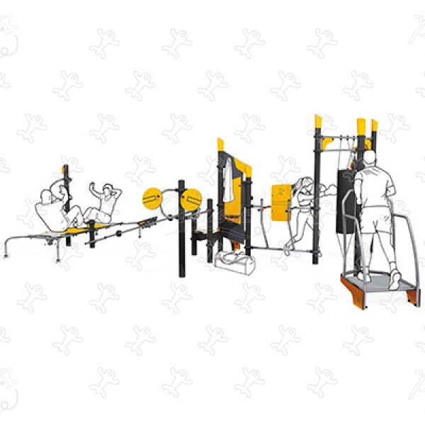 Station Compleet J37103® sport en fitness acti’fun acti’fit afbeelding 3d