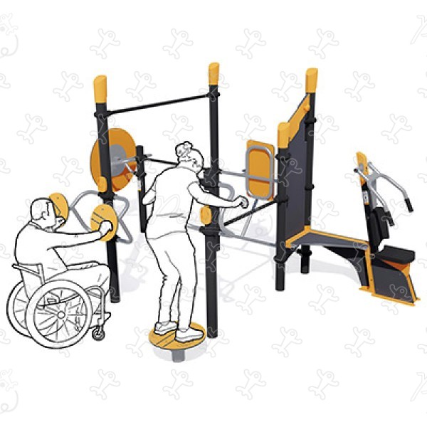 Speel-sportstation senioren J37105® sport en fitness acti’fun acti’fit afbeelding 3d