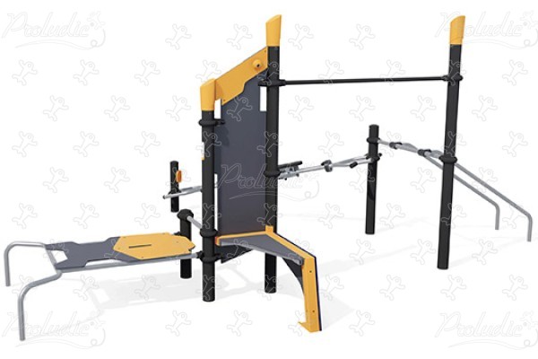 Compact speel-sportstation Armen-Benen-Buik J37106® sport en fitness acti’fun acti’fit afbeelding 3d