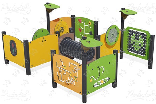 Sensorische doolhof J38712® speeltoestellen combinatie spelen diabolo afbeelding 3d