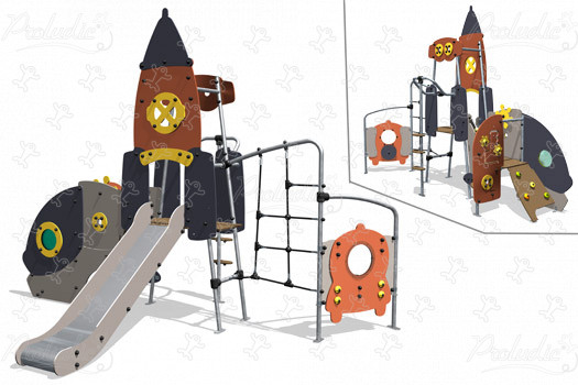 Raket combi J4062 speeltoestellen gethematiseerde speelcombinaties metropolis afbeelding 3d