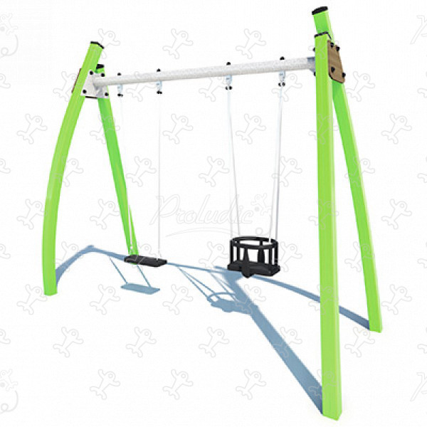 1 babyzitje, 1 standaardzitje J433® speeltoestellen klassieke spelen schommels afbeelding 3d