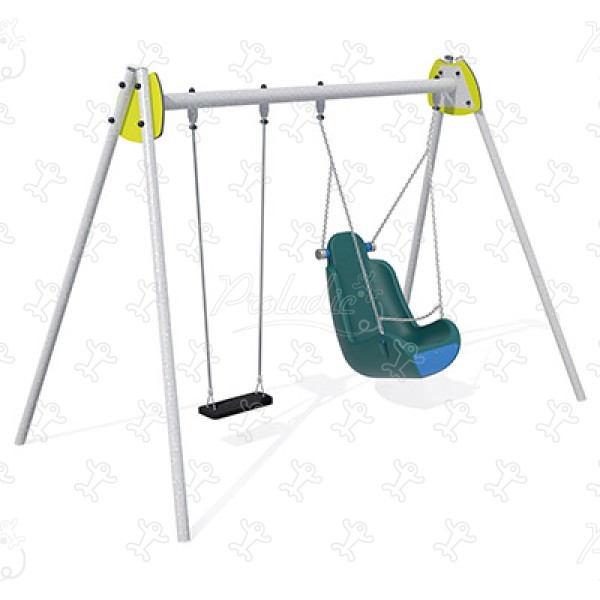 1 standaardzitje, 1 inclusief zitje J439 speeltoestellen klassieke spelen schommels afbeelding 3d