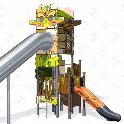 Vierkante toren J47200-GA speeltoestellen grafic games amazone print afbeelding 3d