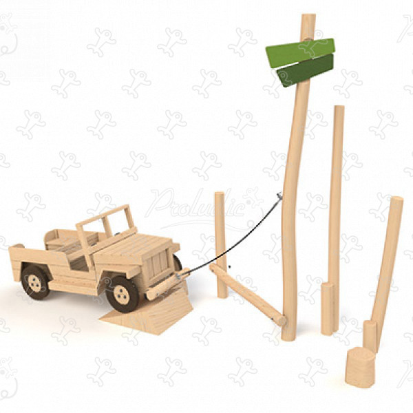 Jeep J49109® speeltoestellen duurzaam natuurlijk houten speeltoestellen voertuigen afbeelding 3d