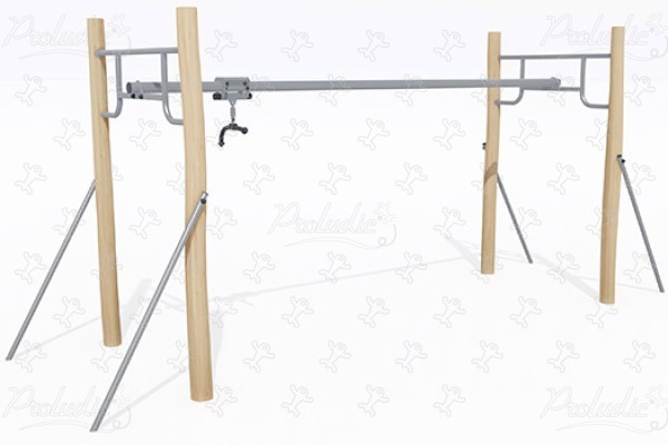 Aerogliss J4911 speeltoestellen duurzaam natuurlijk houten speeltoestellen kabelbanen afbeelding 3d