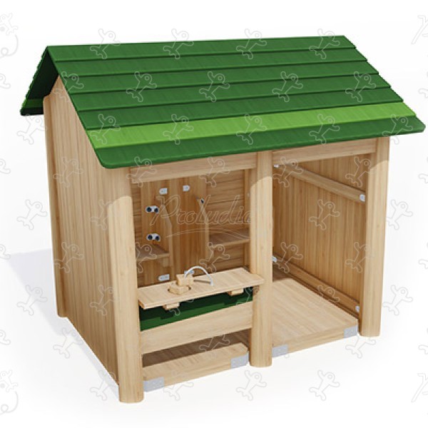 Chalet J49193® speeltoestellen duurzaam natuurlijk houten speeltoestellen speelhuisjes afbeelding 3d