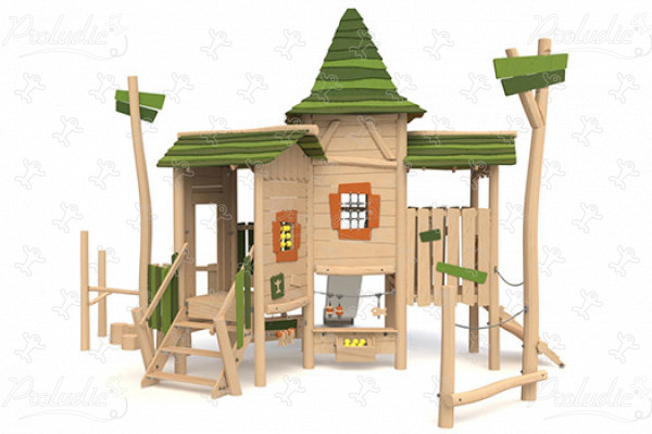 Middeleeuws dorp J49204® speeltoestellen combinatie spelen multifunctionele structuren afbeelding 3d