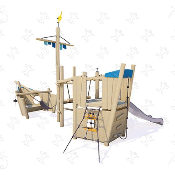 Fregat J49302® speeltoestellen duurzaam natuurlijk houten speeltoestellen boten en maritieme scenes afbeelding 3d