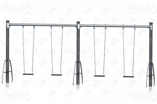 4 standaardzitjes J494 speeltoestellen klassieke spelen schommels afbeelding 3d