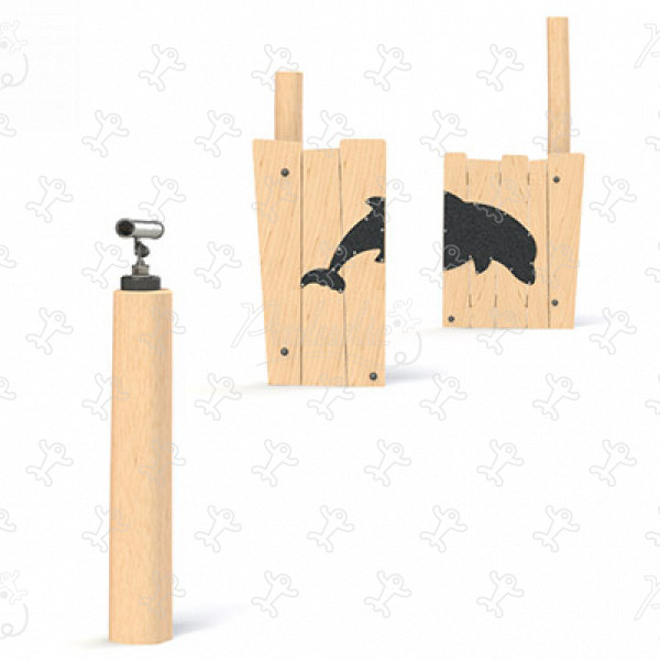 Dolfijn J4950® speeltoestellen duurzaam natuurlijk houten speeltoestellen educatieve en zintuiglijke speeltoestellen afbeelding 3d