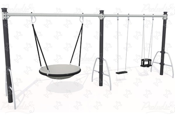Vogelnest, 1 standaardzitje, 1 kinderzitje J496-G® speeltoestellen klassieke spelen schommels afbeelding 3d