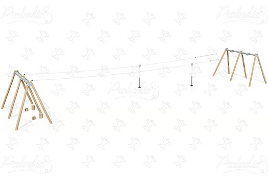 J521 speeltoestellen duurzaam natuurlijk houten speeltoestellen kabelbanen afbeelding 3d