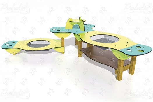 Tuiniertafel dubbele J5301 speeltoestellen educatieve en zintuiglijke speeltoestellen waterspelen afbeelding 3d