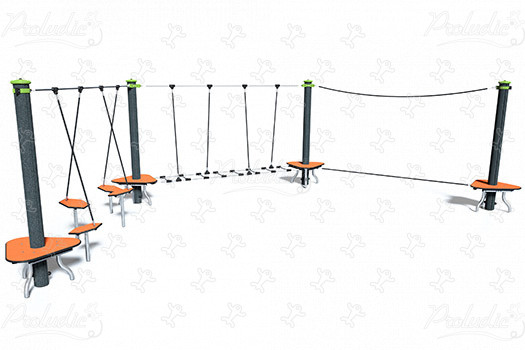 J5408-M speeltoestellen klim- en evenwichtsspelen klim- en evenwichtsparcours afbeelding 3d