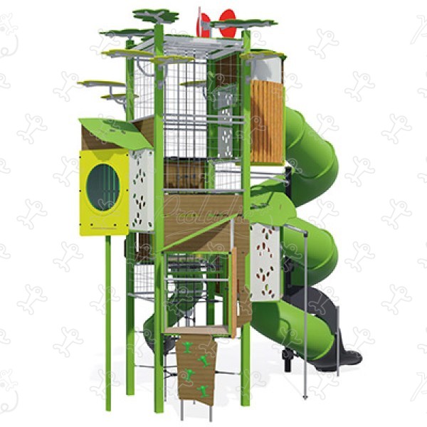 Toren J56100 speeltoestellen combinatie spelen kanopé afbeelding 3d