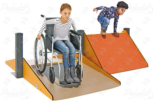 Inclusieve schuine vlakken J5929® speeltoestellen acti’fun acti’ninja afbeelding 3d