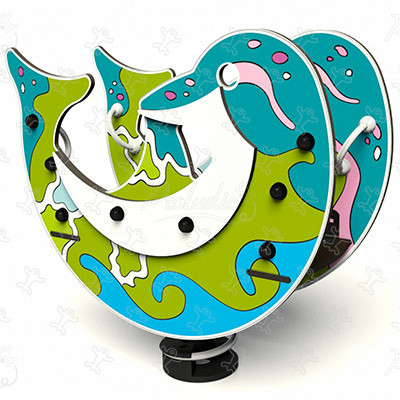 Het dolfijntje J822-GA speeltoestellen grafic games amazone print afbeelding 3d