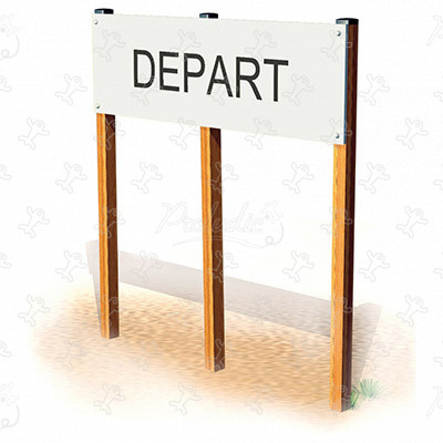 Bewegwijzering vertrek JPS02 sport en fitness acti’fun houten sportparcours afbeelding 3d