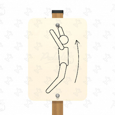 bewegwijzering Strekken JPS09 sport en fitness acti’fun houten sportparcours afbeelding 3d