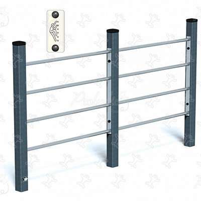 Dubbel klimrek Junior JPS11-J-M sport en fitness acti’fun acti’ninja afbeelding 3d