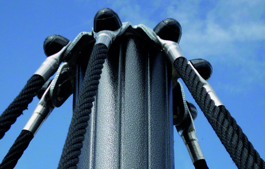 De palen met een diameter van 125 mm