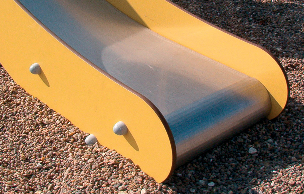 De roestvrij stalen glijgoten