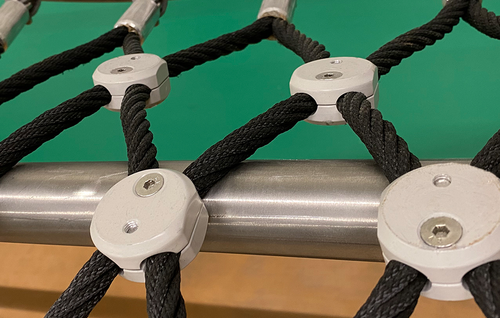 De verbindingsstukken van de netten