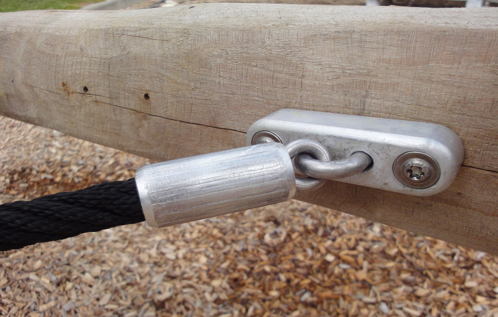 De bevestigingsmaterialen voor de netten en kettin