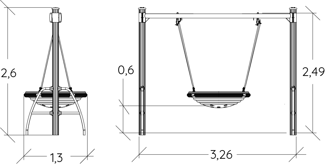 Vogelnest J487 speeltoestellen klassieke spelen schommels afbeelding zijaanzicht