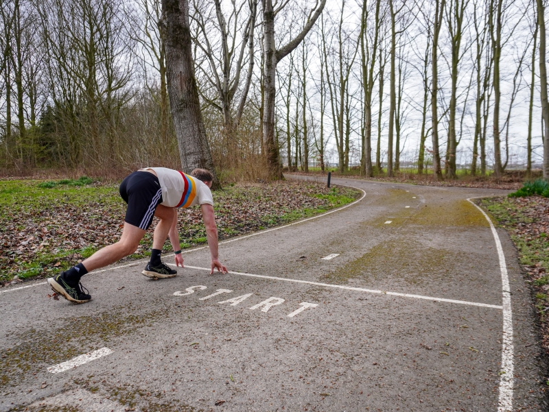 pleinplakker sprintje in Reyerparc in Ridderkerk